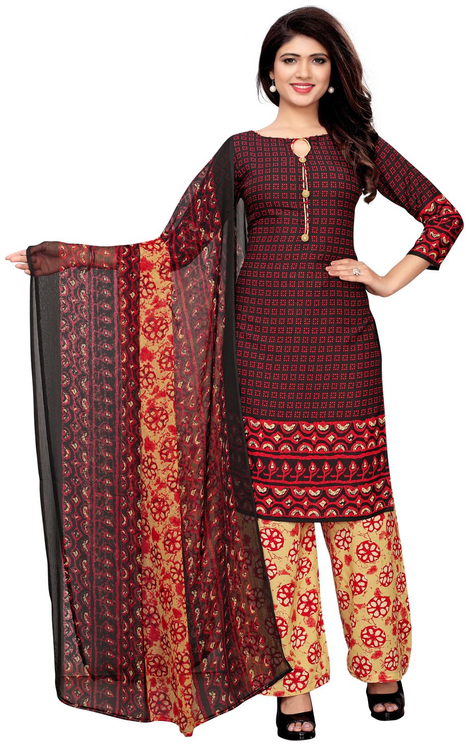

Swaron Maroon Unstitched Kurta with bottom dupatta With dupatta Dress Material