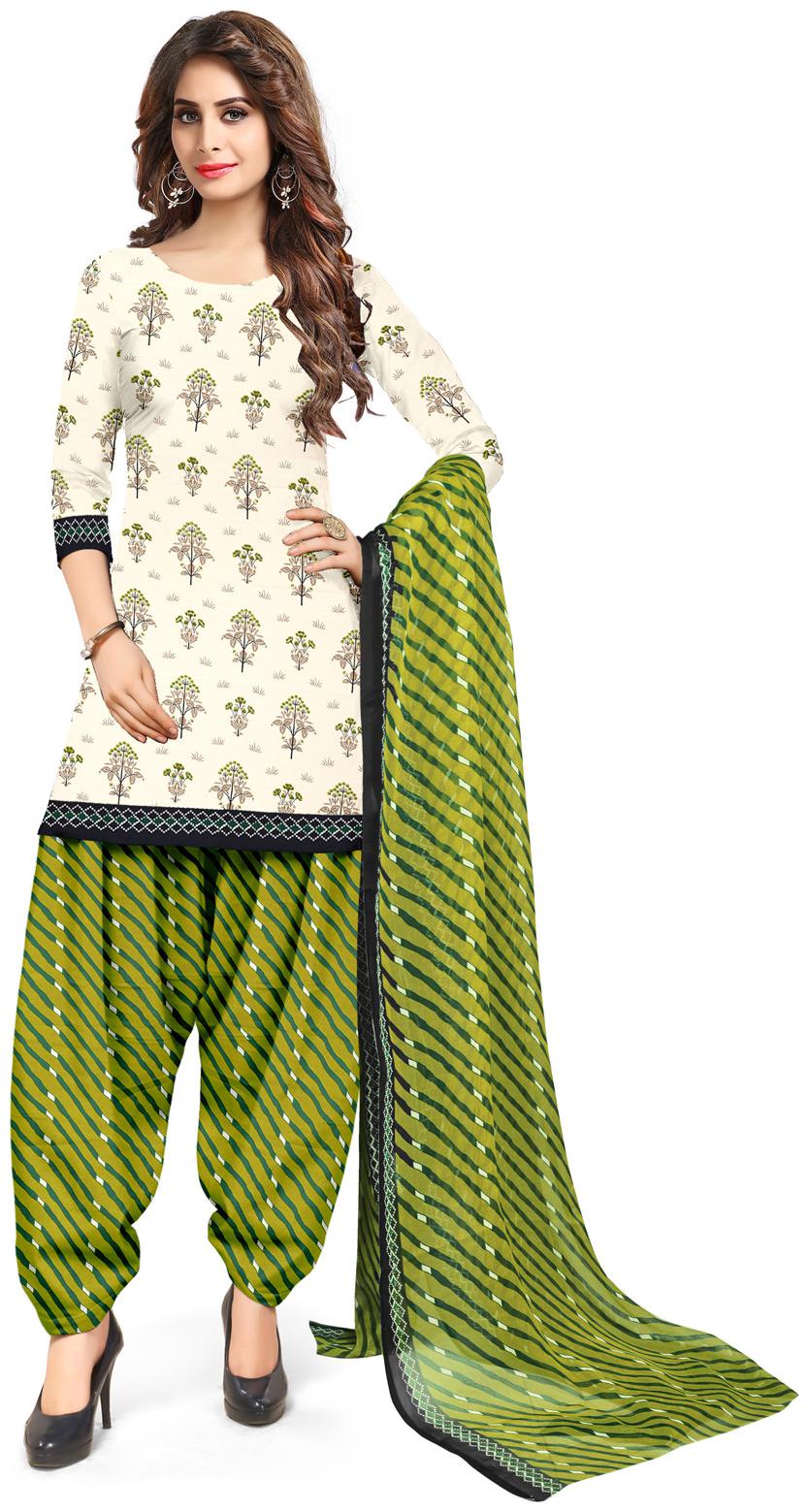 

Swaron Beige Unstitched Kurta with bottom dupatta With dupatta Dress Material