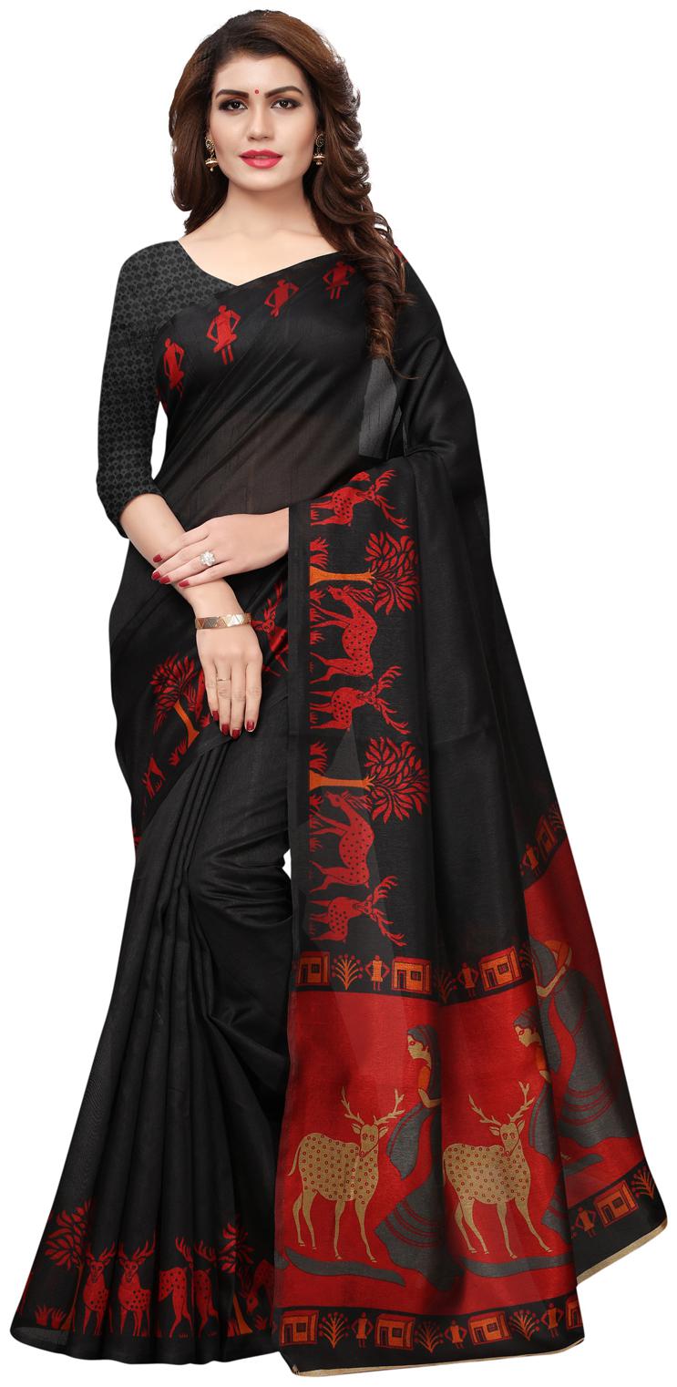 

Swaron Women Artificial Silk Regular Saree Black