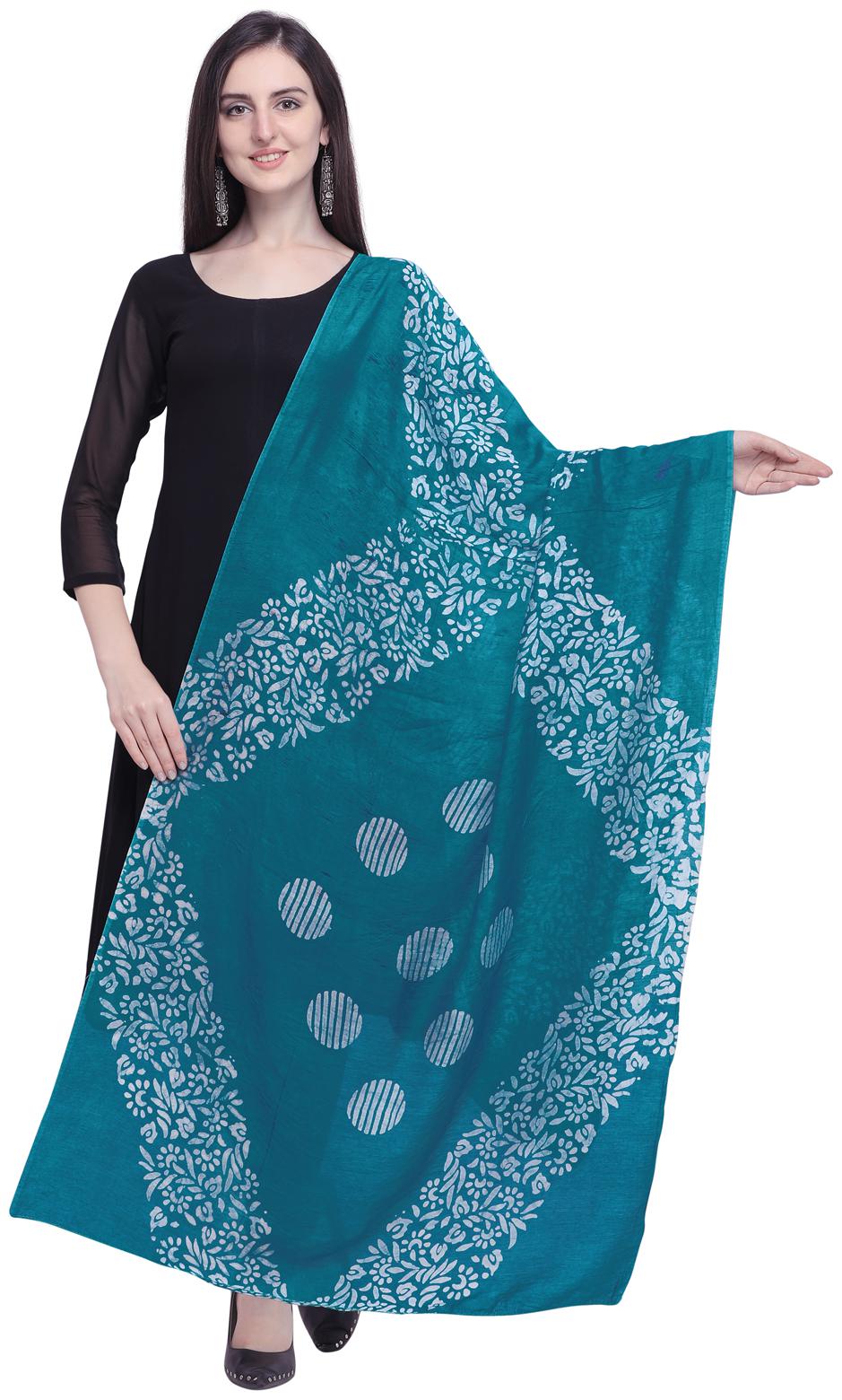 

Swaron Women Cotton Printed Dupatta Turquoise