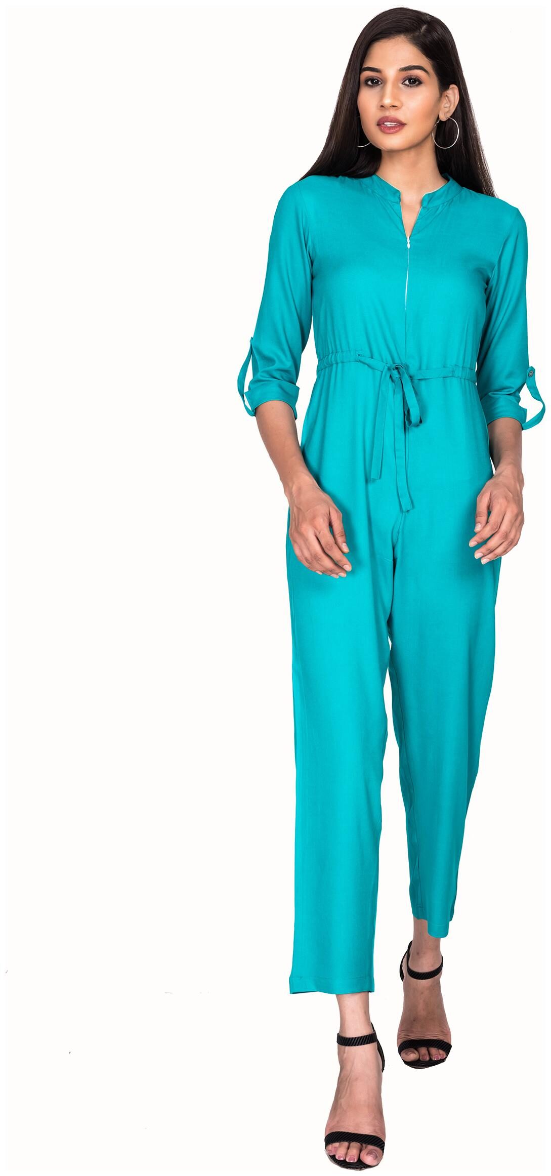

Swasti Solid Jumpsuit - Turquoise