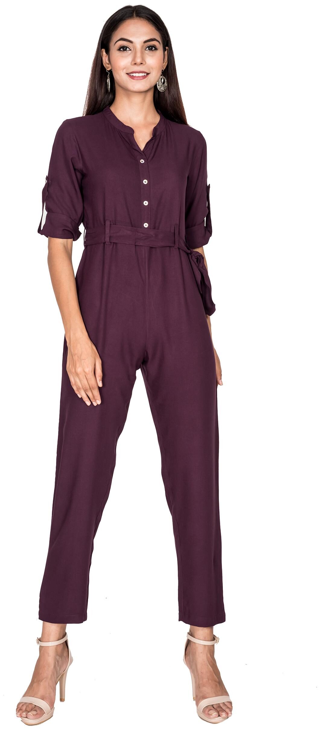 

Swasti Solid Jumpsuit - Purple