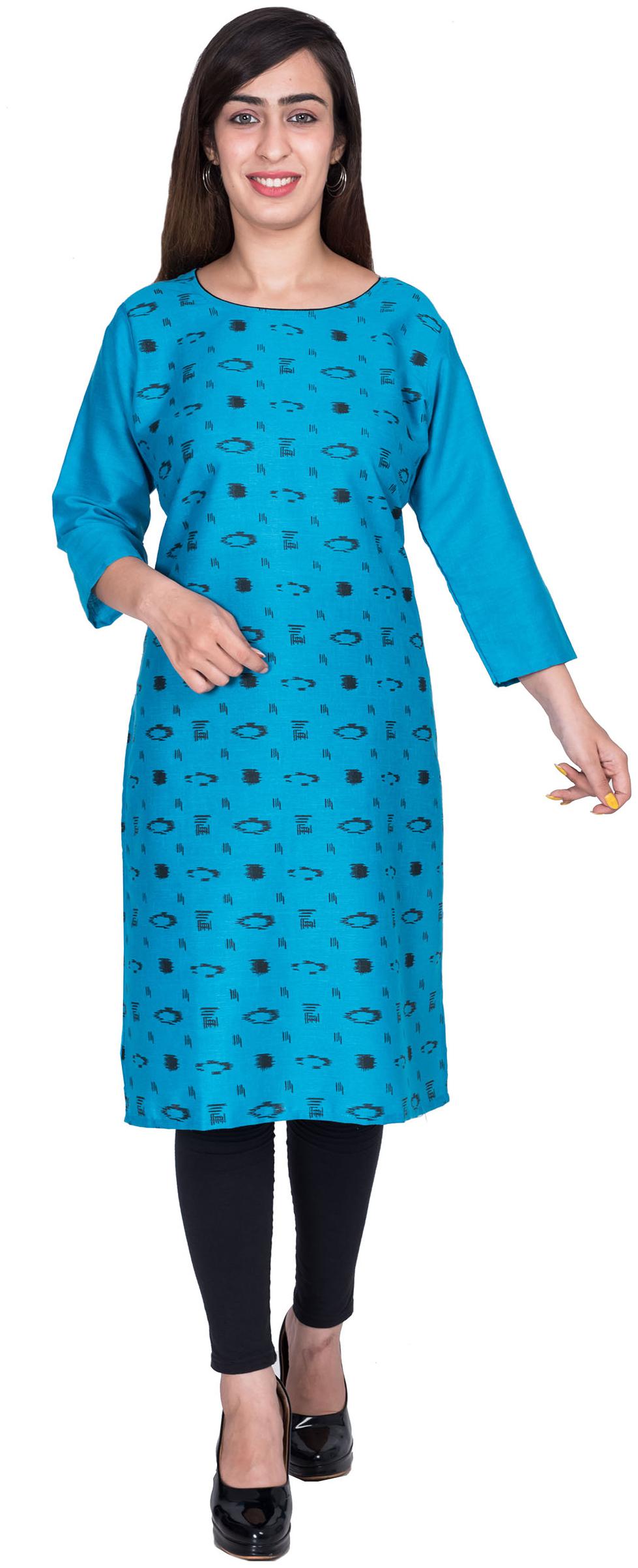 

Swasti Women Blue Printed Regular Kurti