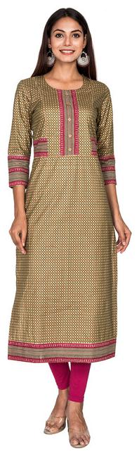 

Swasti Women Green Printed Regular Kurti