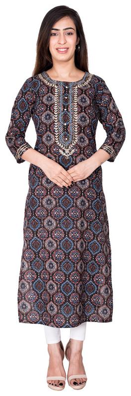 

Swasti Women Multi Embroidered Straight Kurti