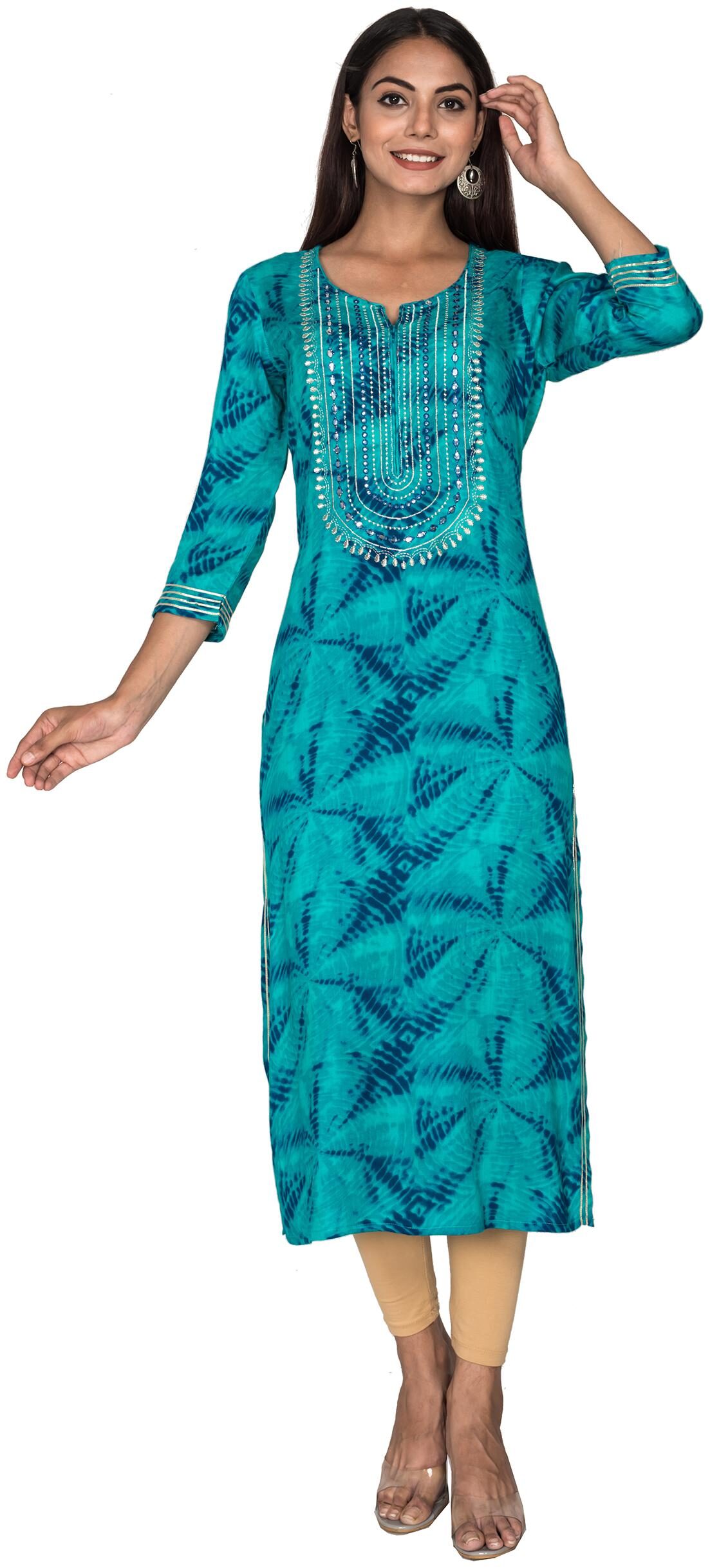 

Swasti Women Blue Printed Regular Kurti