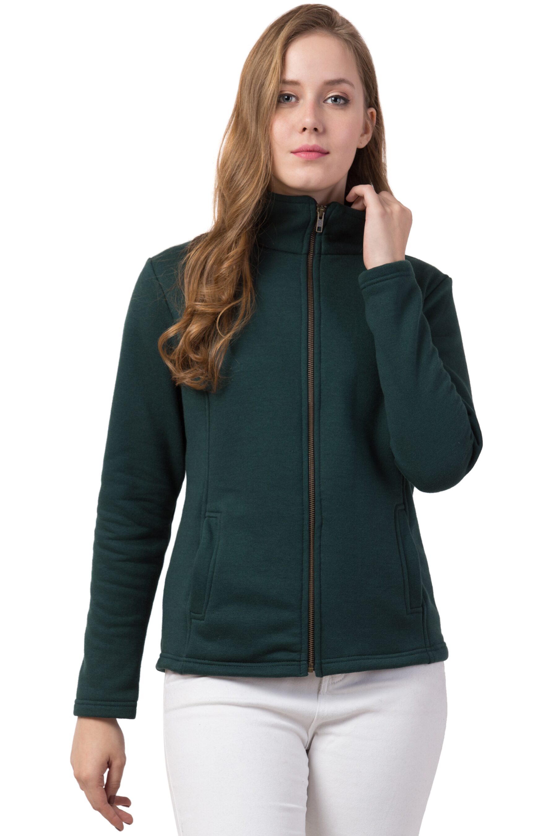 

Dibiya Women Solid Sweatshirt - Green