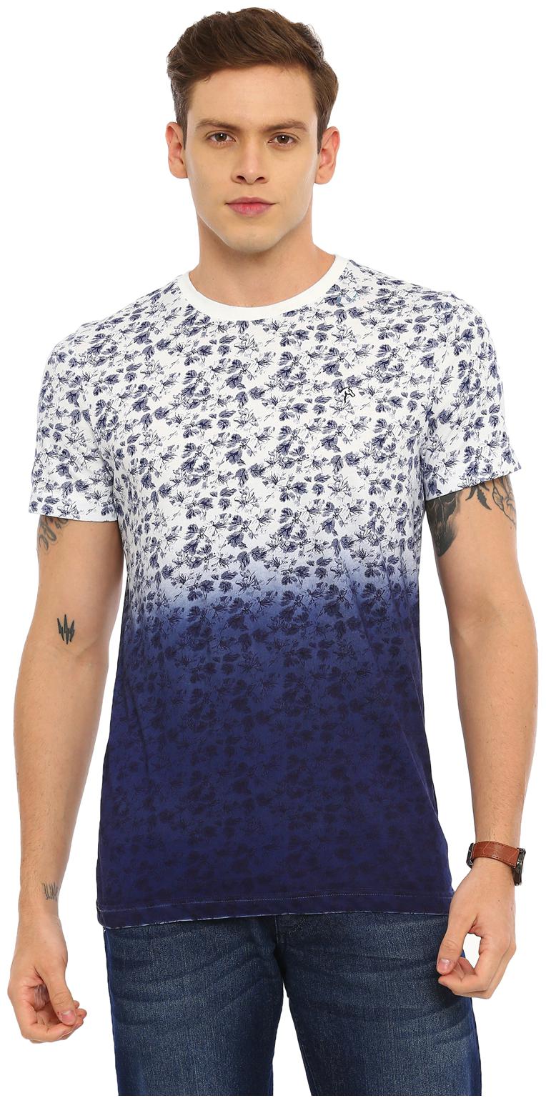 

Swiss Club Men White Blue Slim fit Cotton Blend Round neck T-Shirt - Pack Of 1