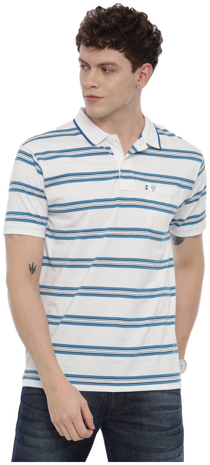 

Swiss Club Men White Regular fit Cotton Blend Polo collar T-Shirt - Pack Of 1