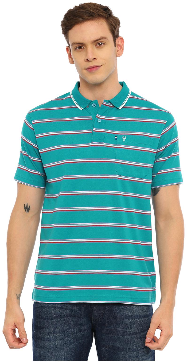 

Swiss Club Men Blue Regular fit Cotton Blend Polo collar T-Shirt - Pack Of 1