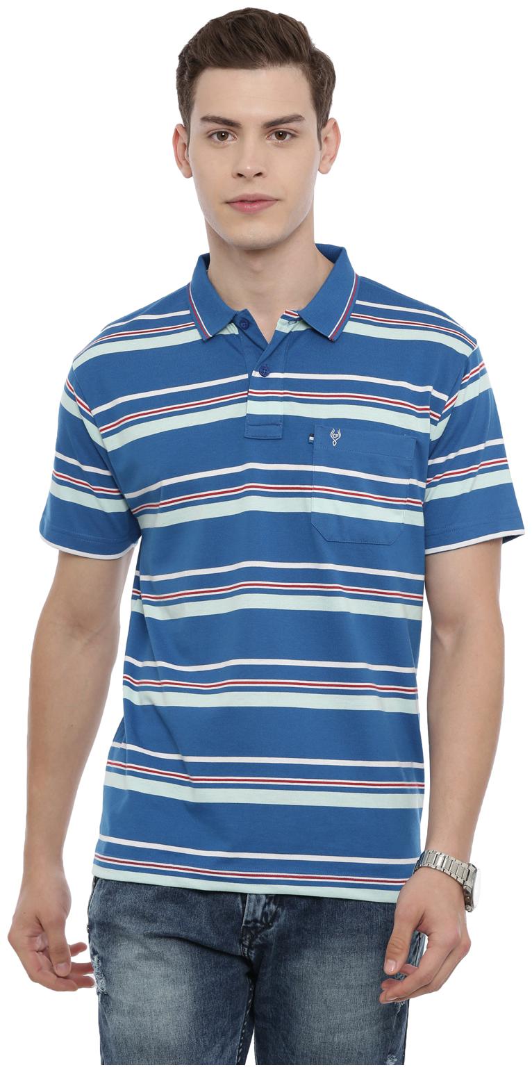 

Swiss Club Men Multi Regular fit Cotton Blend Polo collar T-Shirt - Pack Of 1