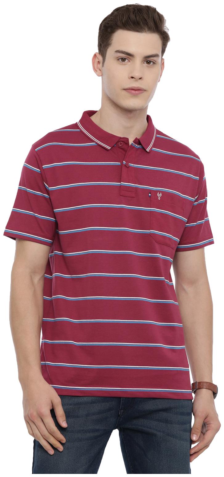 

Swiss Club Men Maroon Regular fit Cotton Blend Polo collar T-Shirt - Pack Of 1