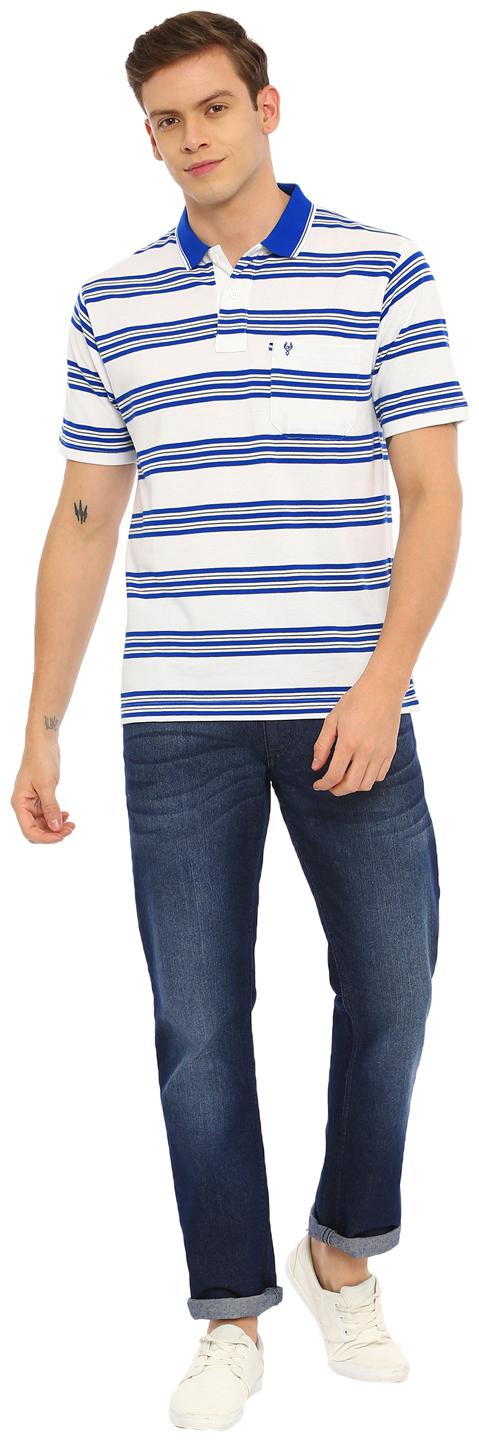 

Swiss Club Men Blue Regular fit Cotton Blend Polo collar T-Shirt - Pack Of 1