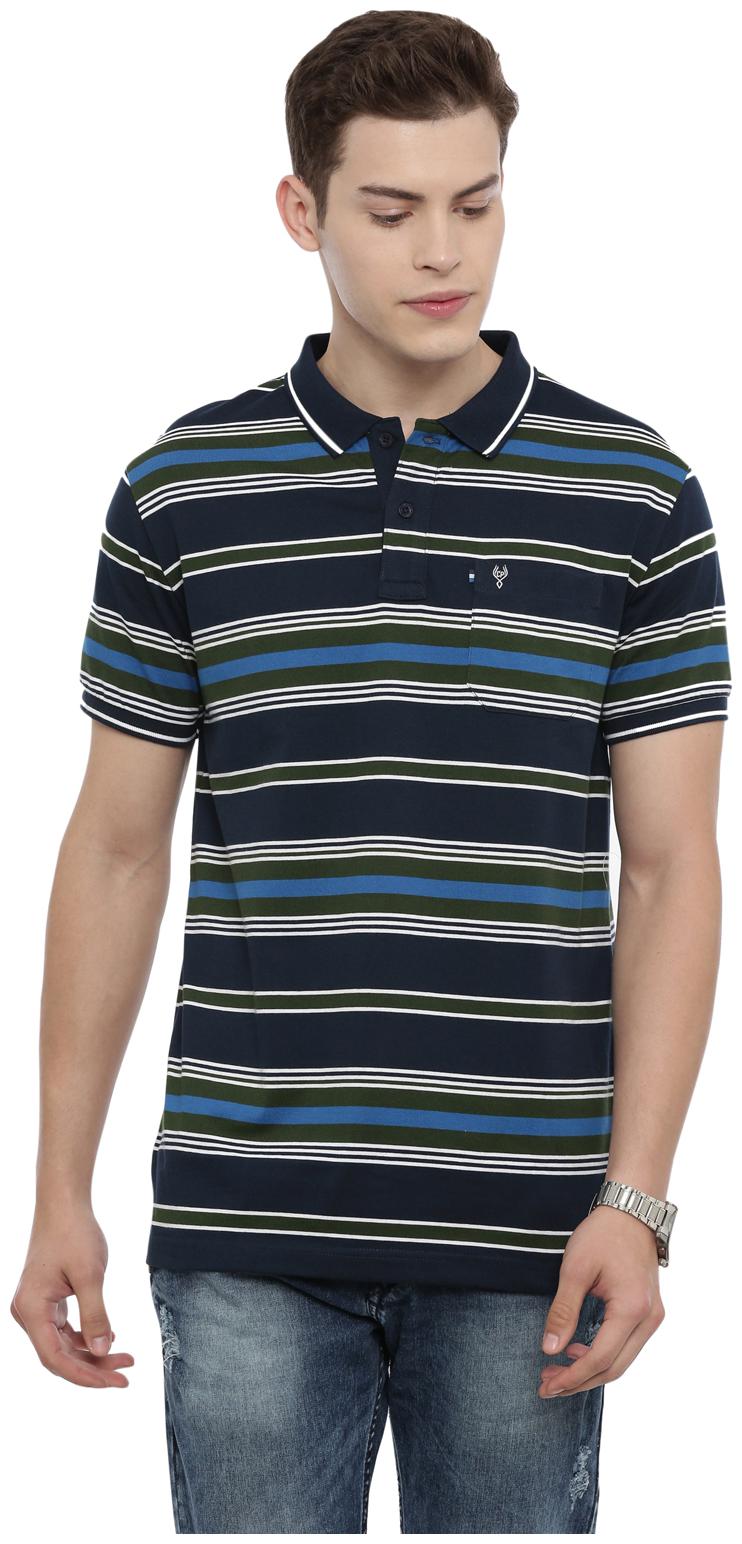 

Swiss Club Men Multi Slim fit Cotton Blend Polo collar T-Shirt - Pack Of 1
