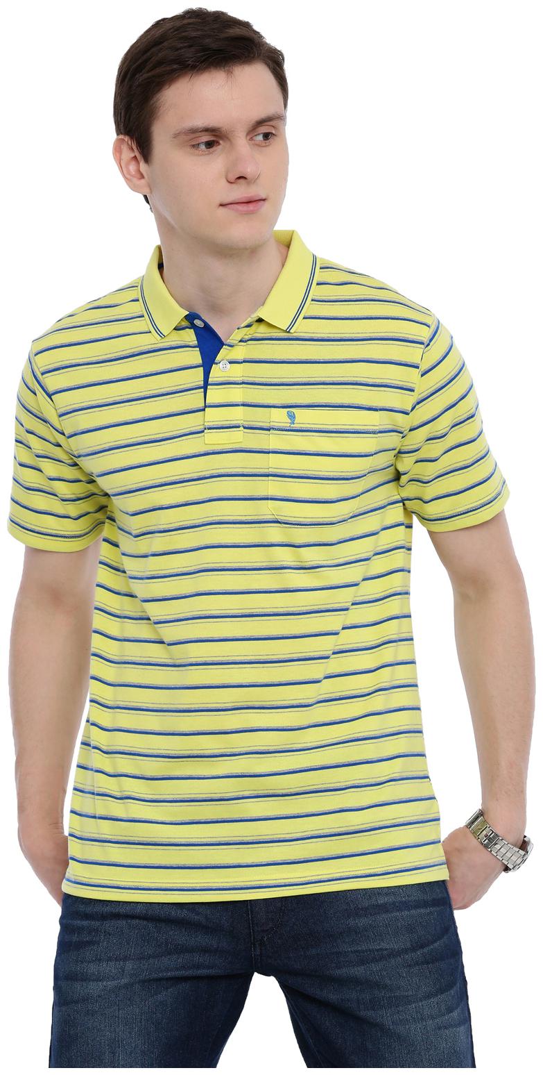 

Swiss Club Men Yellow Regular fit Cotton Blend Polo collar T-Shirt - Pack Of 1