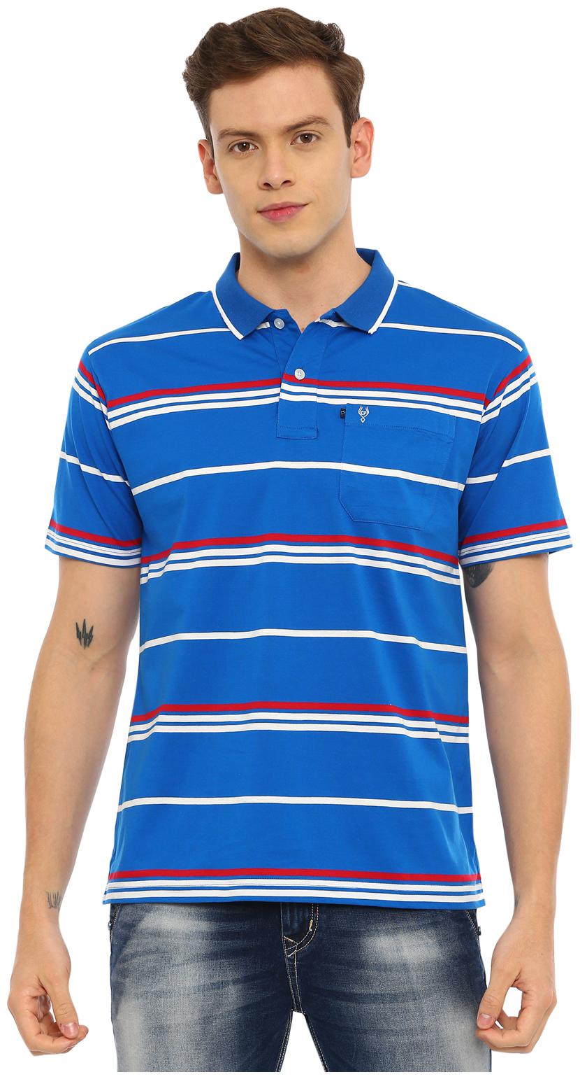 

Swiss Club Men Blue Regular fit Cotton Blend Polo collar T-Shirt - Pack Of 1
