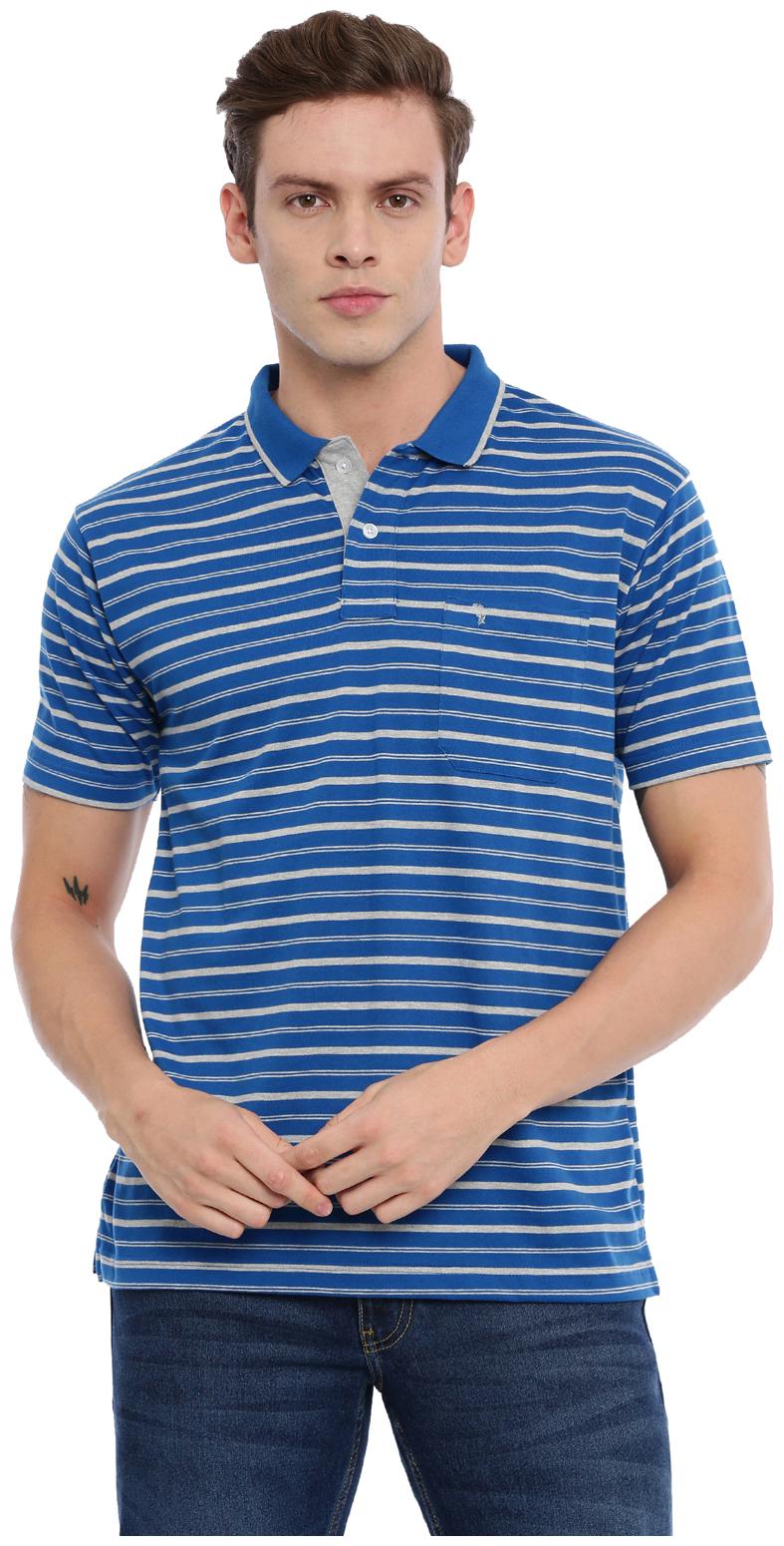 

Swiss Club Men Blue Regular fit Cotton Blend Polo collar T-Shirt - Pack Of 1