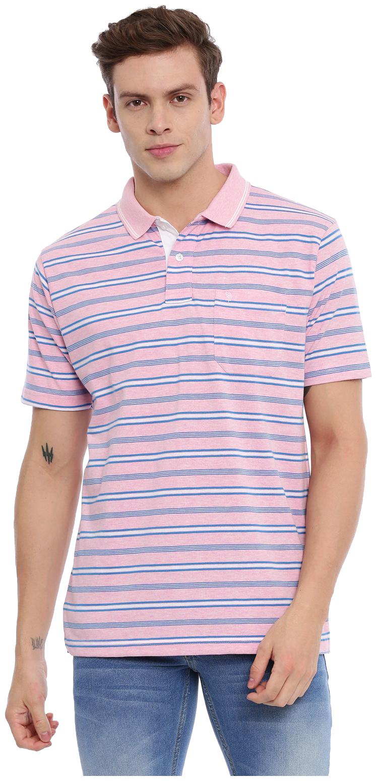 

Swiss Club Men Pink Regular fit Cotton Blend Polo collar T-Shirt - Pack Of 1