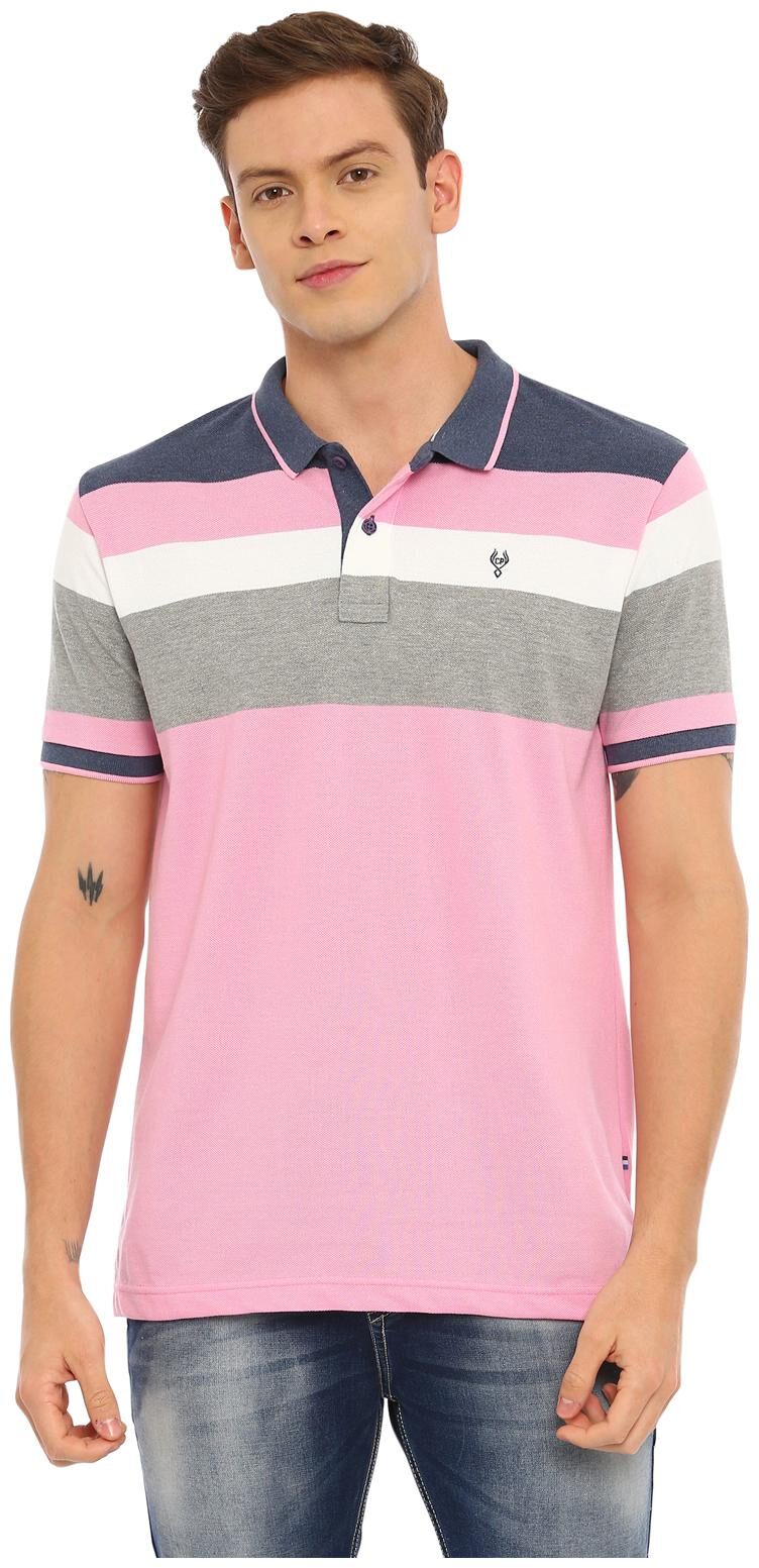 

Swiss Club Men Multi Slim fit Cotton Blend Polo collar T-Shirt - Pack Of 1