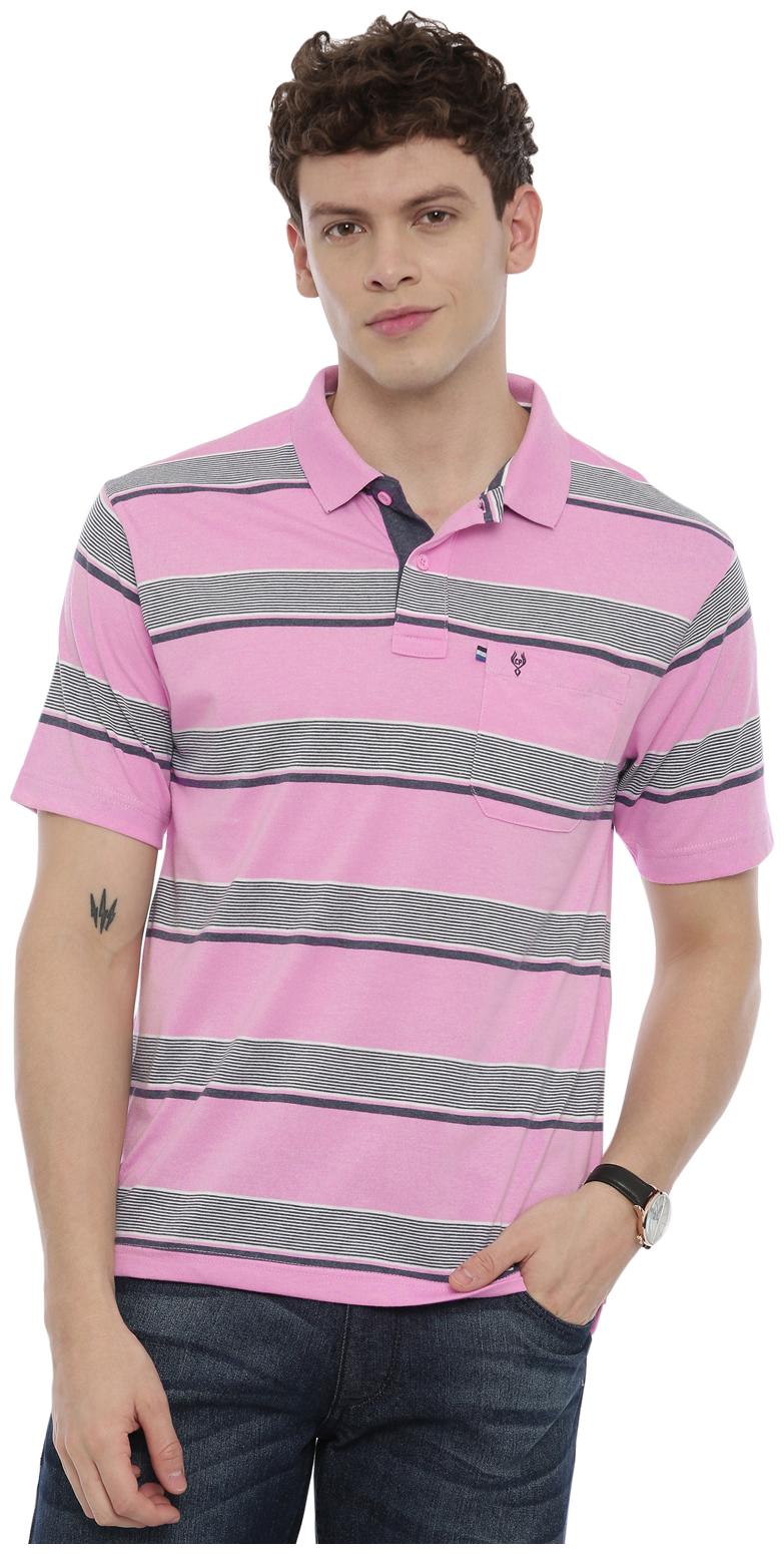 

Swiss Club Men Pink Regular fit Cotton Blend Polo collar T-Shirt - Pack Of 1