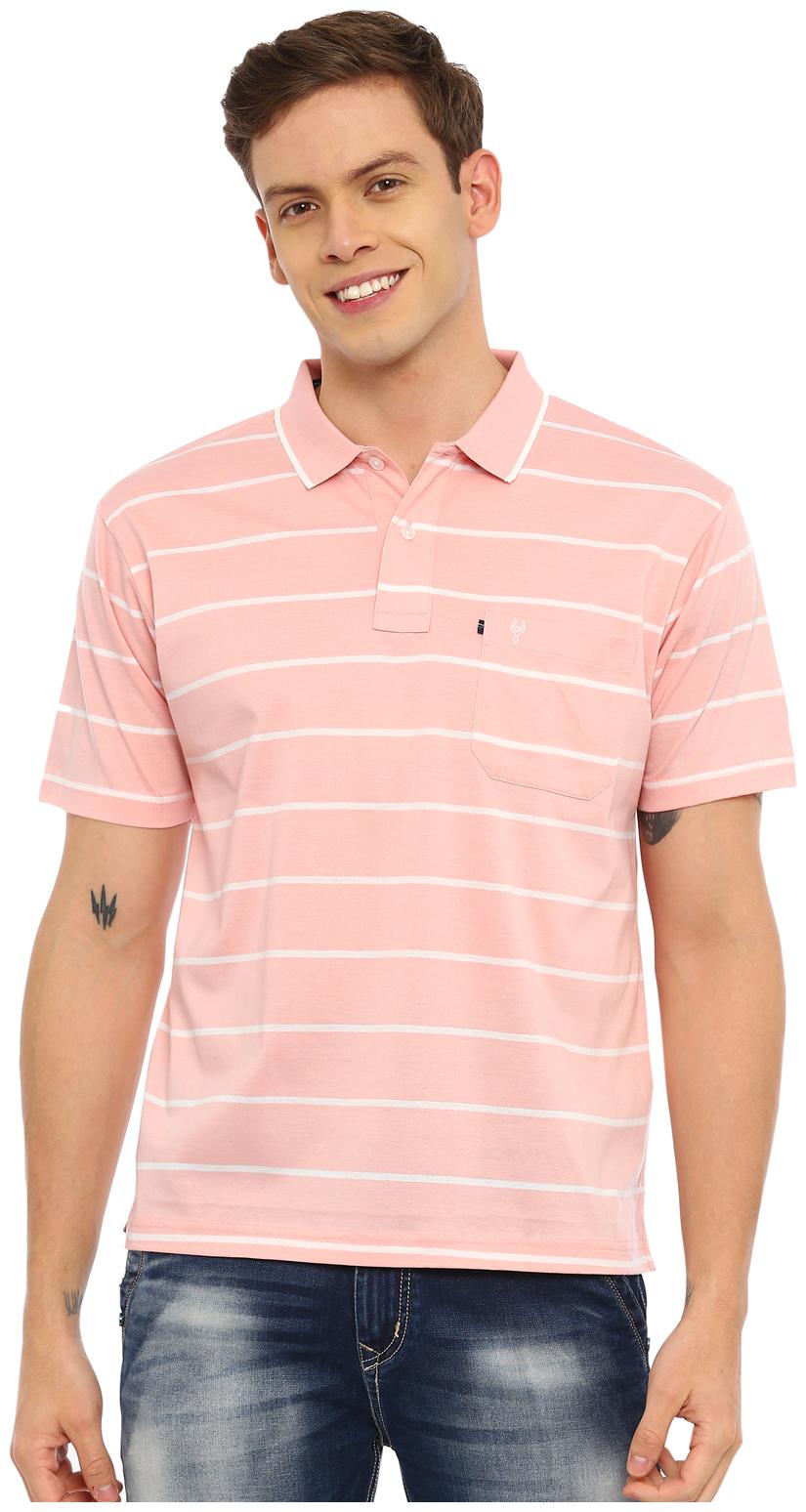 

Swiss Club Men Pink Regular fit Cotton Blend Polo collar T-Shirt - Pack Of 1