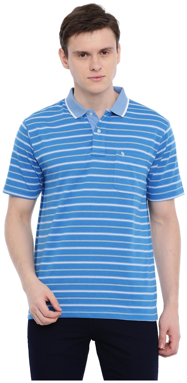 

Swiss Club Men Blue Regular fit Cotton Blend Polo collar T-Shirt - Pack Of 1