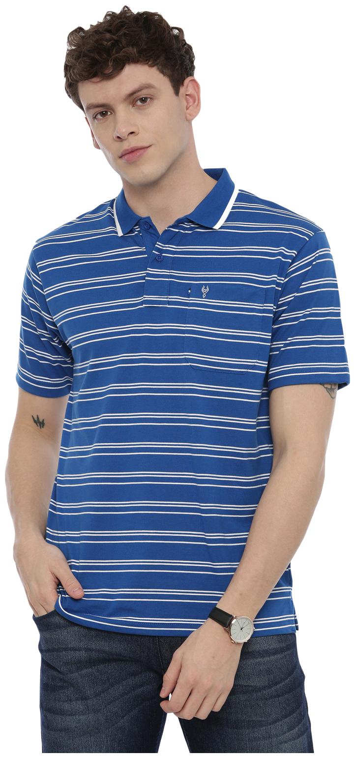

Swiss Club Men Blue Regular fit Cotton Blend Polo collar T-Shirt - Pack Of 1