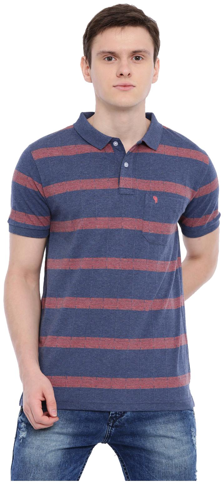 

Swiss Club Men Navy blue Slim fit Cotton Blend Polo collar T-Shirt - Pack Of 1