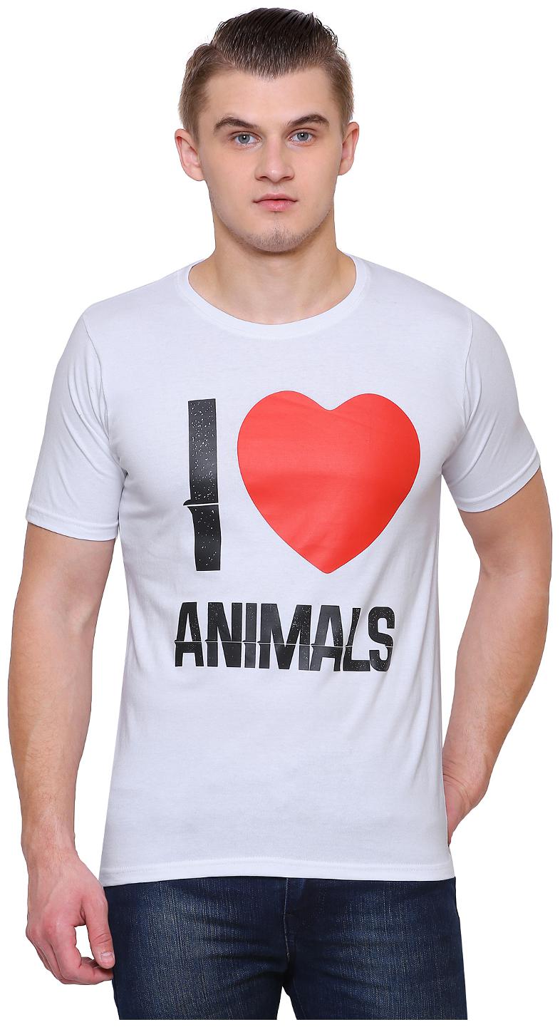 

Haanum Men s Regular Fit Round Neck T-Shirt - White