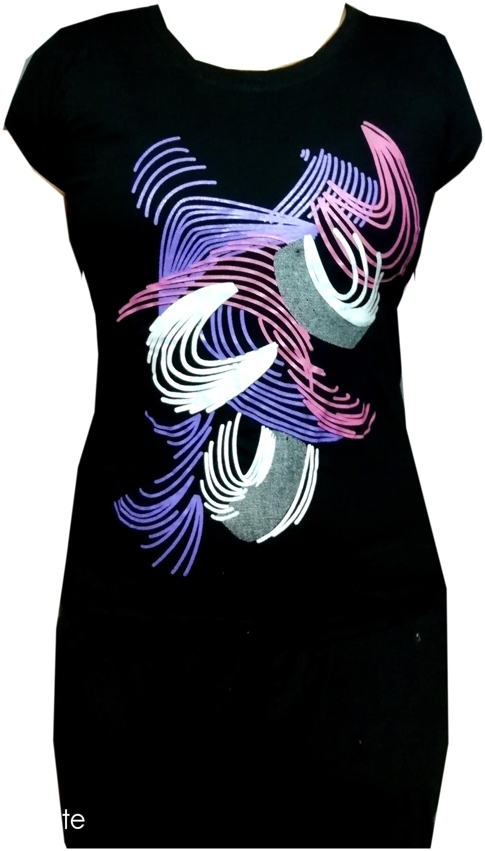 

Divya Ecom Women Black Regular fit Round neck Cotton T shirt