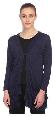

TAARUUSH Women Shrug - Blue