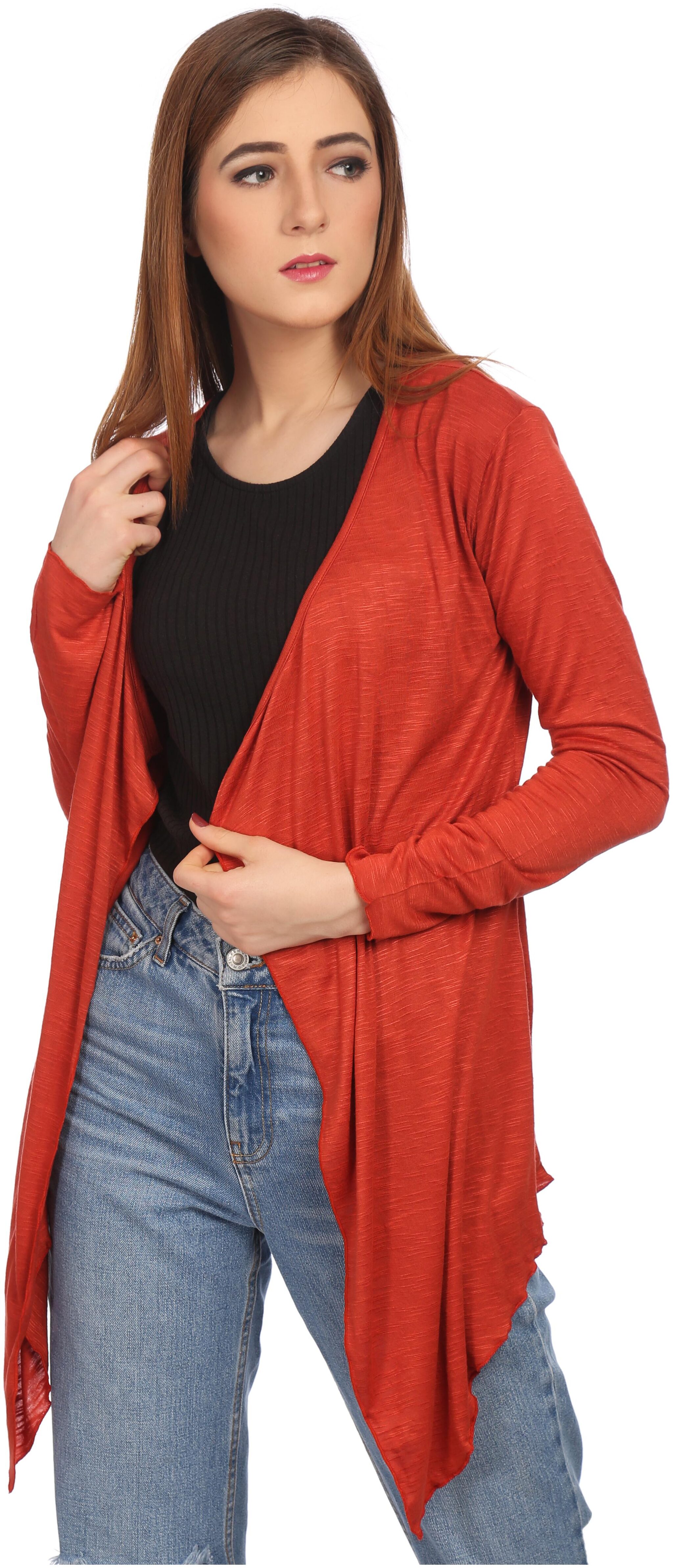 

TAARUUSH Women Shrug - Red