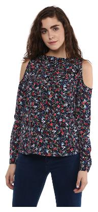 

TAARUUSH Women Striped A-line top - Multi