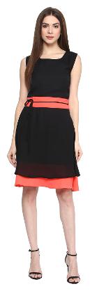 

TAARUUSH Multi Printed A-line dress