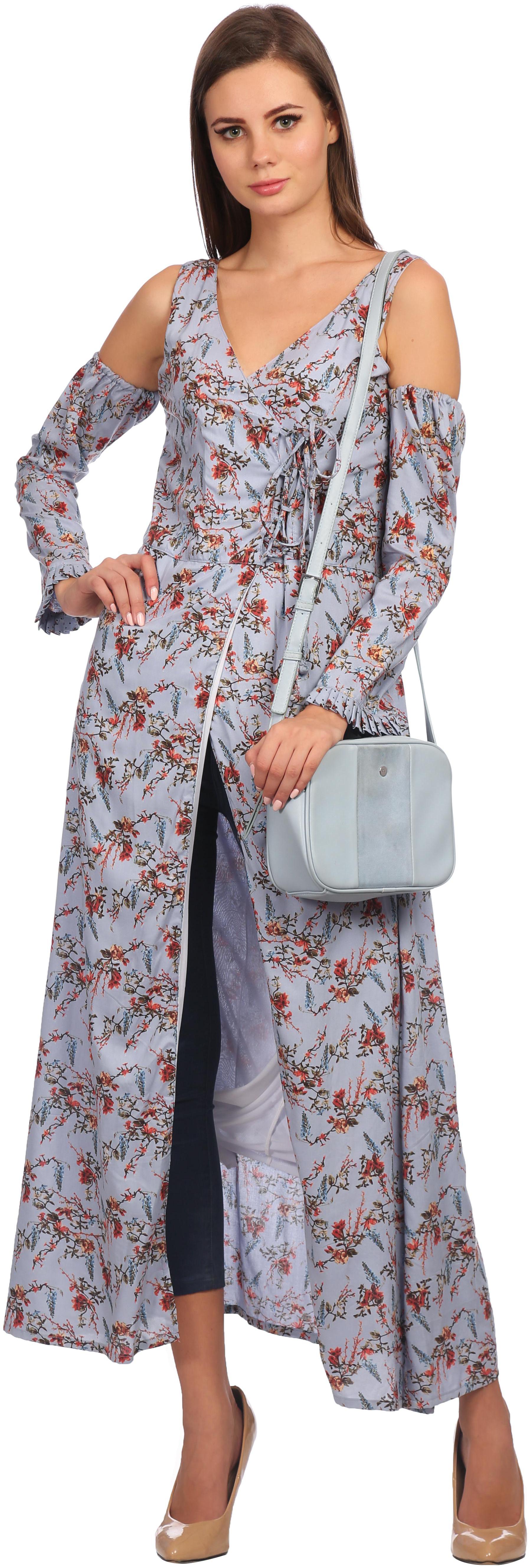 

TAARUUSH Blue Printed Maxi dress