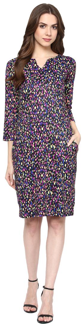 

TAARUUSH Multi Printed A-line dress