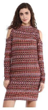 

TAARUUSH Multi Striped A-line dress