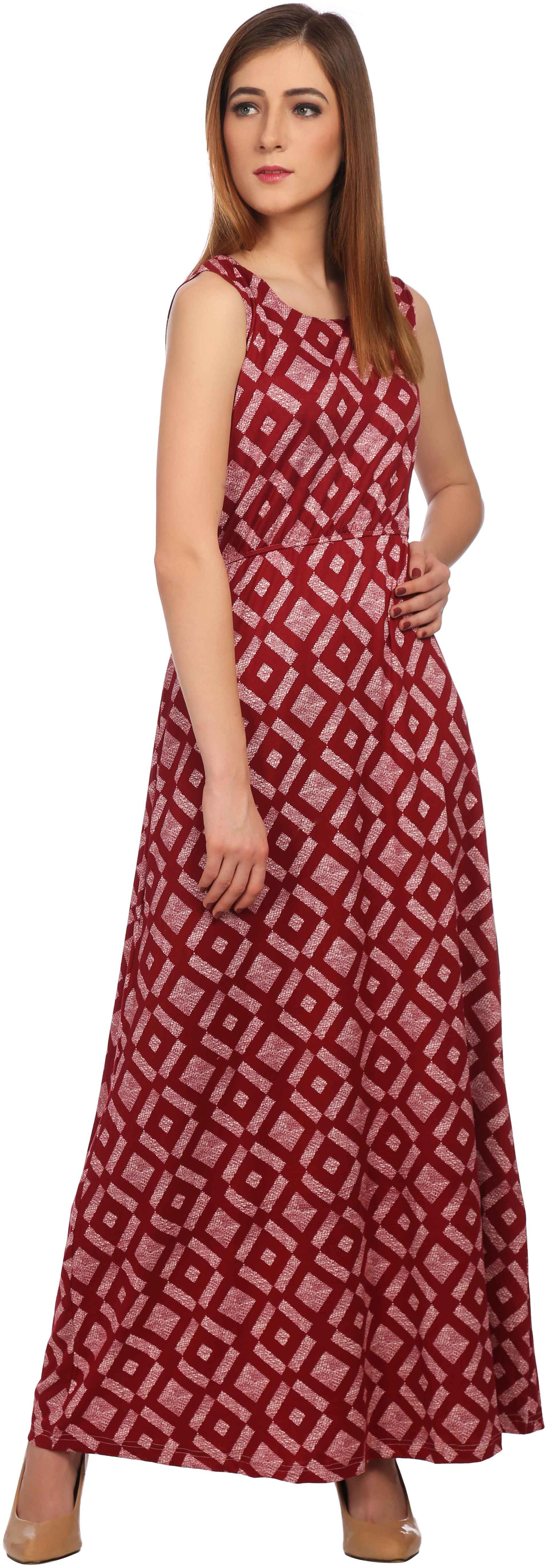 

TAARUUSH Multi Solid Maxi dress