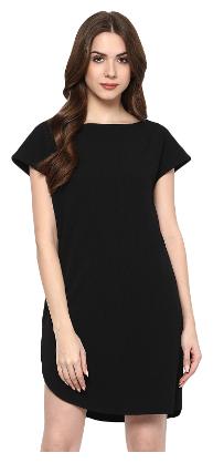 

TAARUUSH Black Printed A-line dress