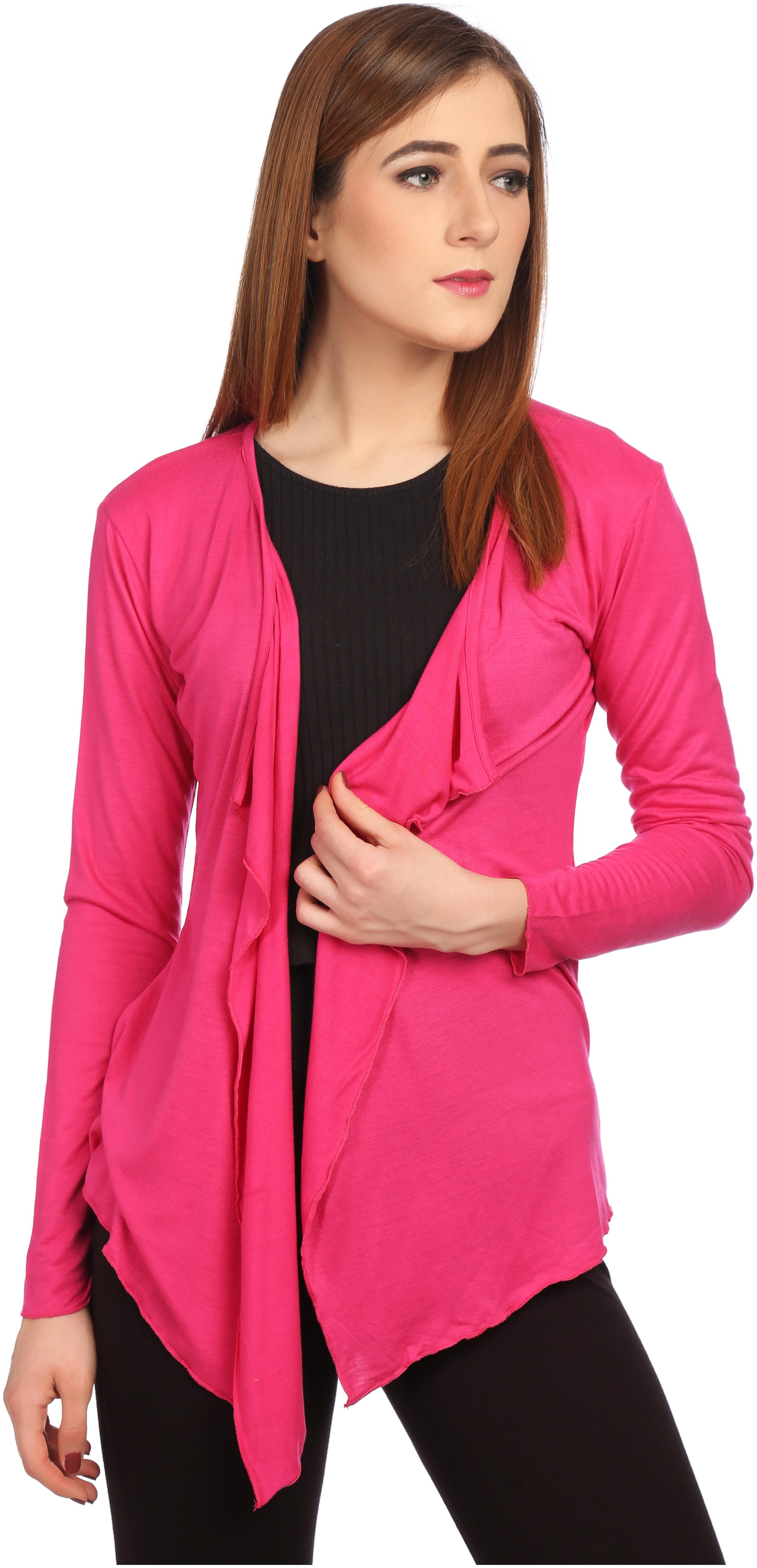 

TAARUUSH Women Shrug - Pink