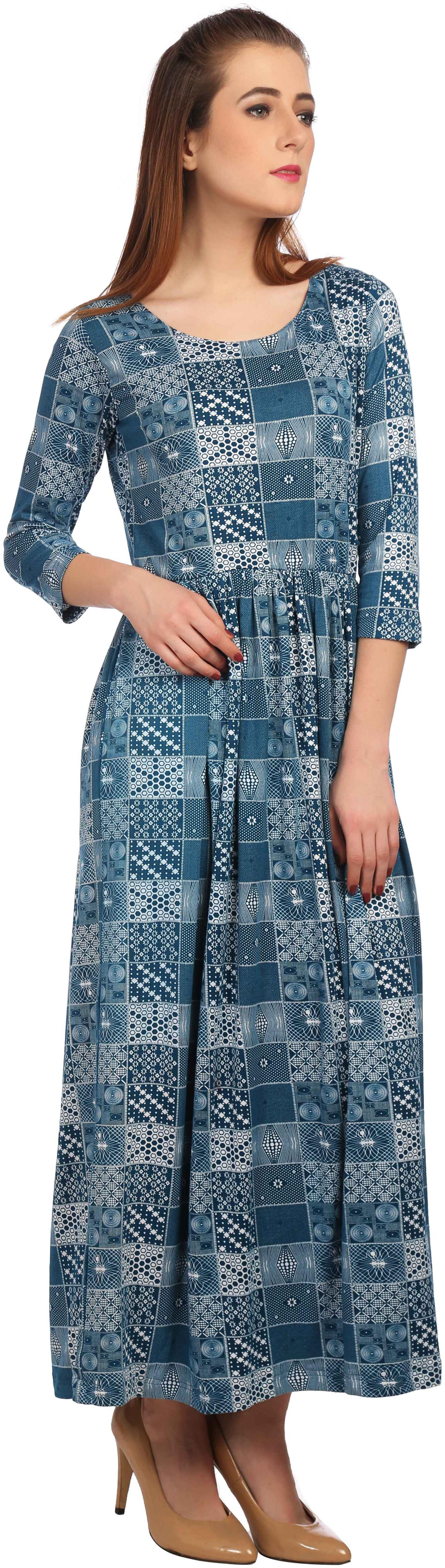 

TAARUUSH Multi Solid Maxi dress