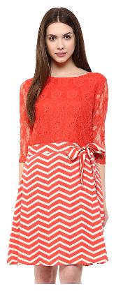 

TAARUUSH Multi Solid A-line dress