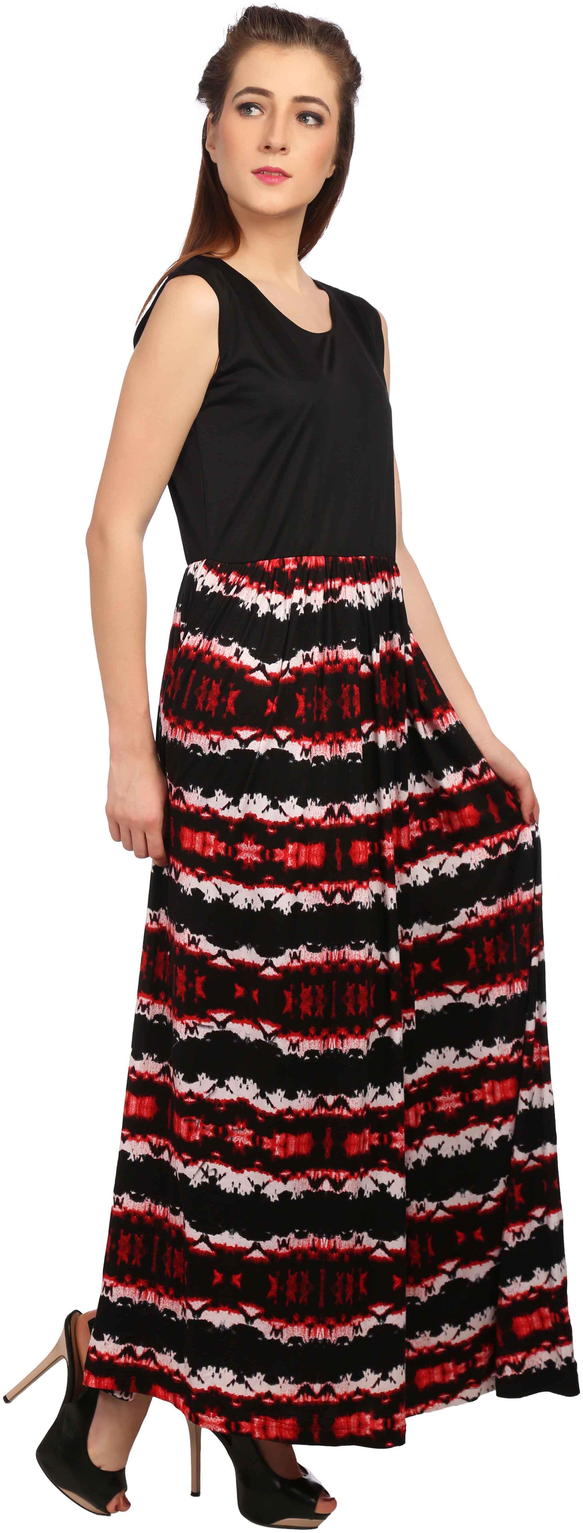 

TAARUUSH Multi Solid Maxi dress
