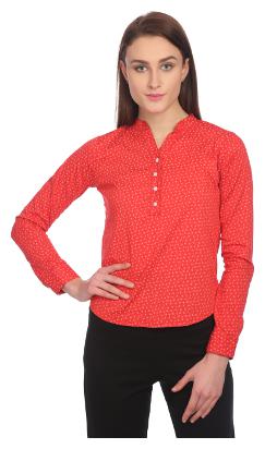 

TAARUUSH Women Striped Regular top - Red