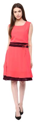 

TAARUUSH Pink Printed A-line dress