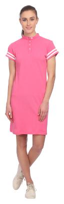 

TAARUUSH Pink Solid Bodycon dress