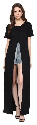 

TAARUUSH Black Printed A-line dress