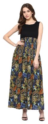 

TAARUUSH Multi Printed A-line dress