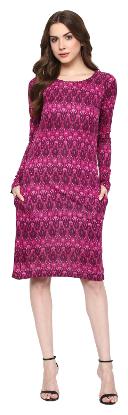 

TAARUUSH Pink Printed A-line dress