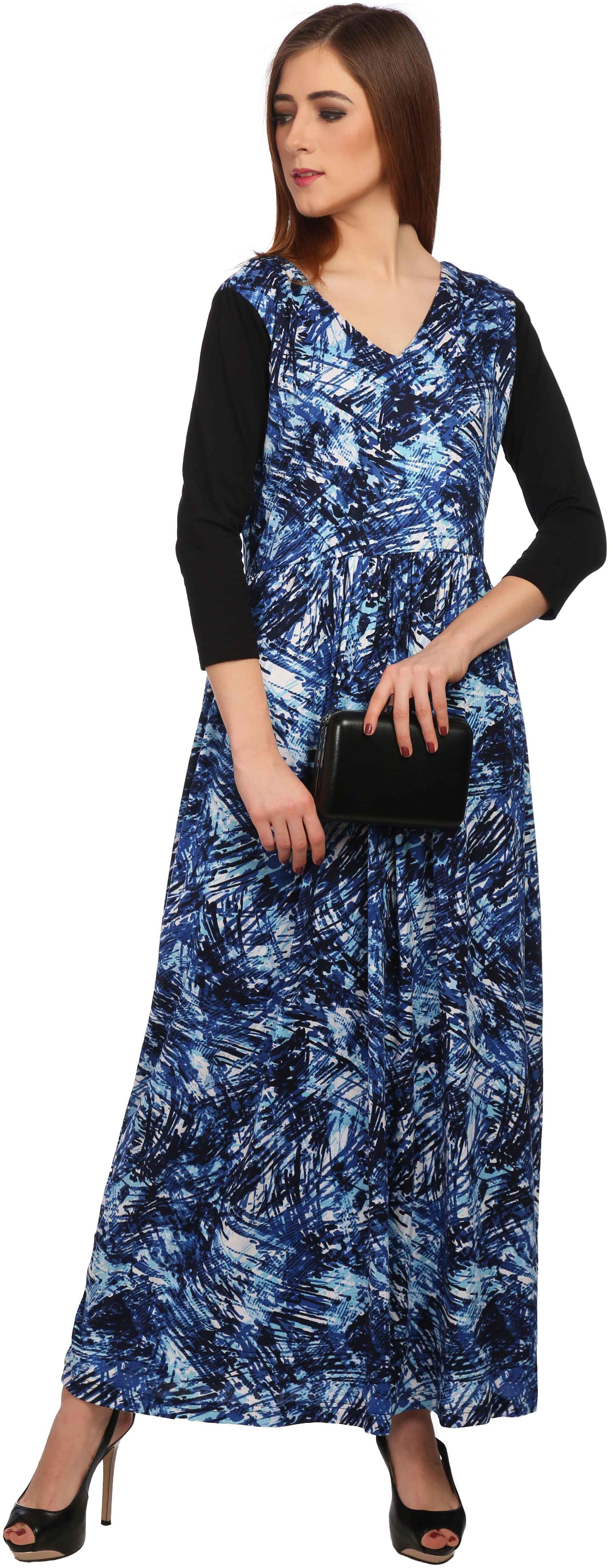 

TAARUUSH Multi Solid Maxi dress